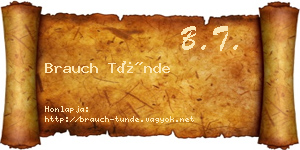 Brauch Tünde névjegykártya